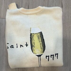 Beige Crewneck Sweater saint 7 (worn once)